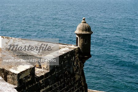 Vue d'angle élevé dEl Morro Fort, San Juan, Puerto Rico