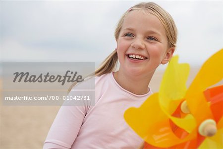 Portrait of Girl on Beach
