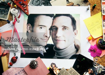 Picture of Couple on Bulletin Board