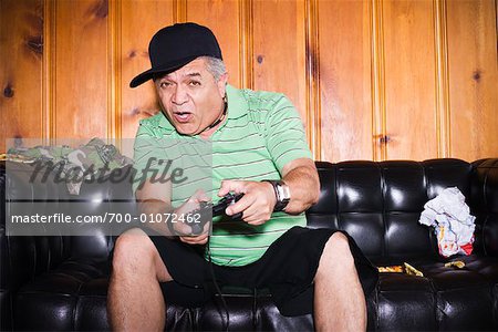 Man Playing Video Games