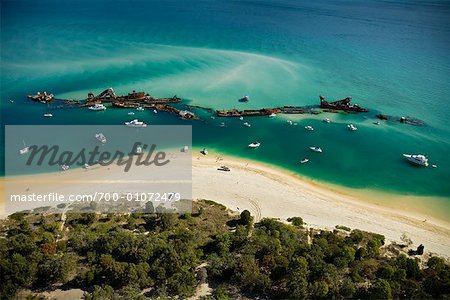 Aerial View, Moreton Island, Queensland, Australie