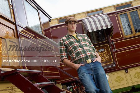 Man at Carters Steam Fair, England