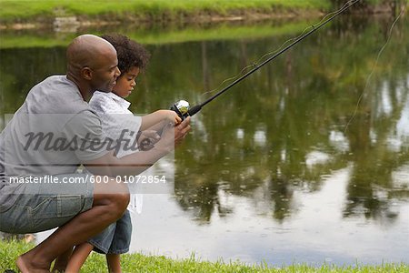 Father and Son Fishing