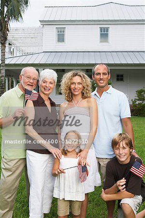 Portrait of Family Outdoors