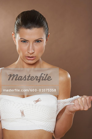 Portrait of Woman with Bandages On Chest