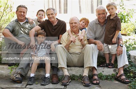 Portrait of Men with Grandsons