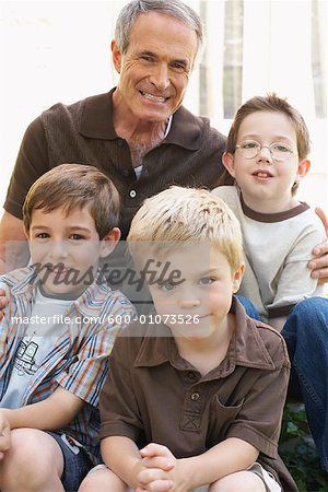 Portrait of Grandfather with Grandsons