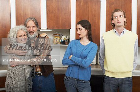 Mature Family in Kitchen