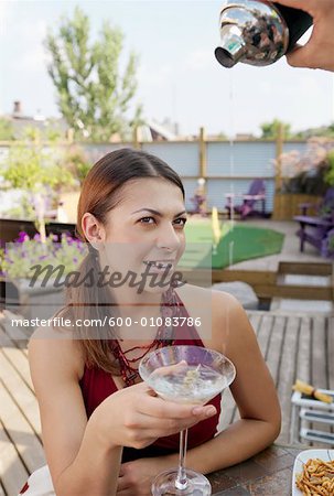 Femme Holding Martini