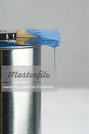 Paint dripping of a paintbrush