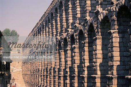 Low angle view of an aqueduct, Segovia, Spain