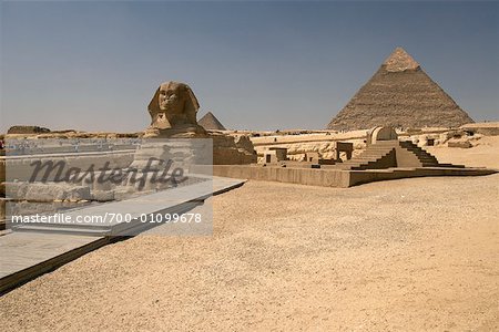 Sphinx et les pyramides de Gizeh, Egypte