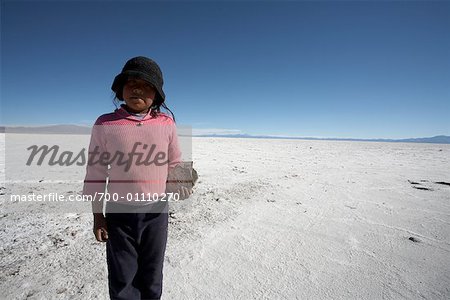 Portrait of Girl Selling Stone Carvings, Salinas Grandes, Argentina