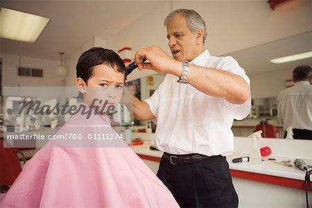 Boy at Barber