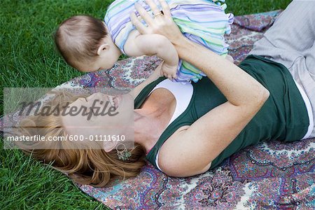 Mother and Baby Outdoors