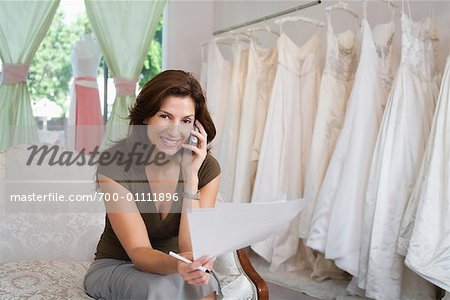 Woman in Bridal Store