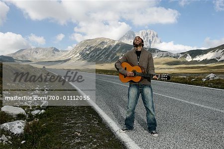 Man Playing Guitar, Abruzzi, Italy