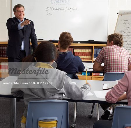 Students and Teacher in Classroom