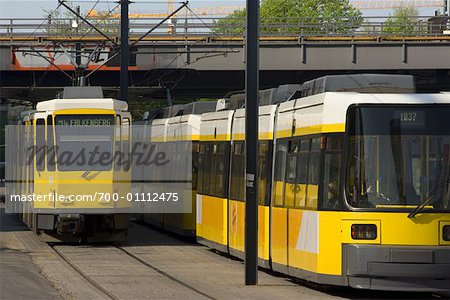 Tramways, Alexander Platz, Berlin, Allemagne
