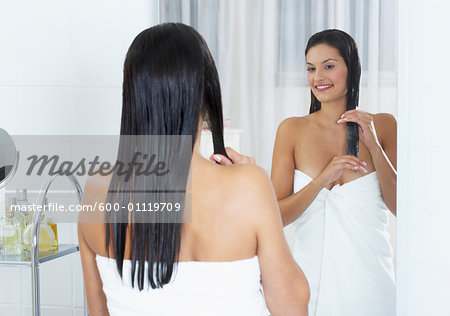 Woman in Bathroom