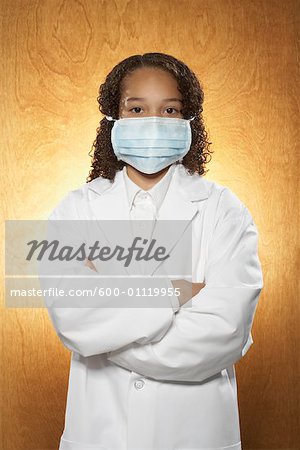 Young Girl Dressed as Doctor