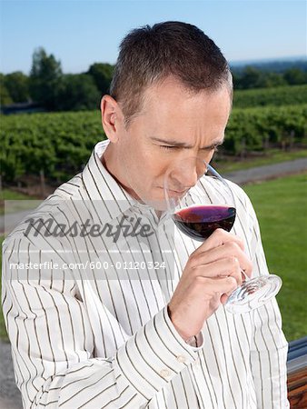 Portrait of Man Tasting Wine