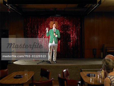 Comedian in Sparse Nightclub