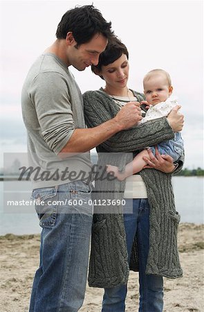 Family with Baby on Beach