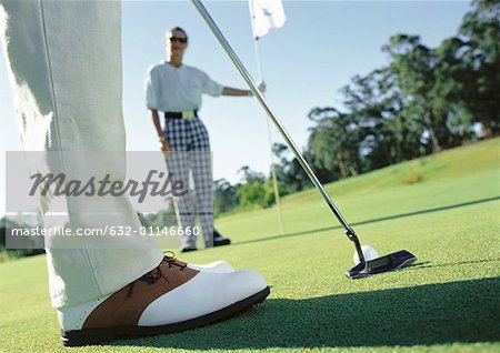 Portefeuille pole de golfeur de mise et deuxième golfeur