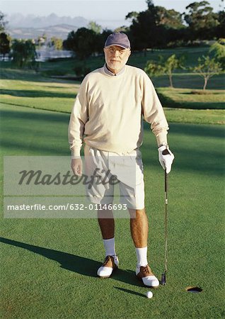 Mature golfer, portrait