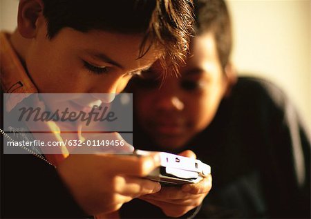 Young boys playing game