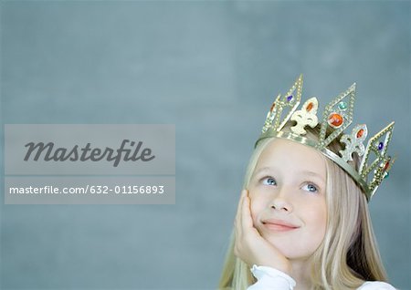 Girl wearing crown