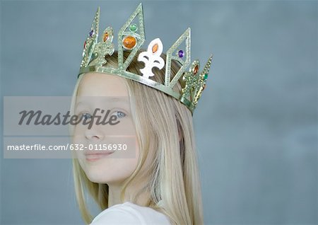 Girl wearing crown