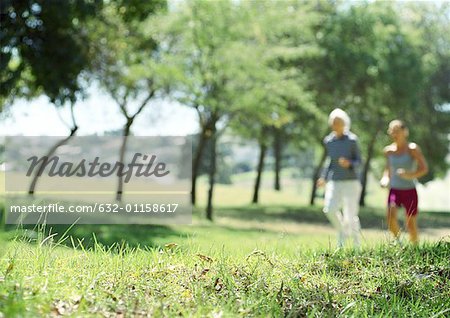 Mature couple jogging