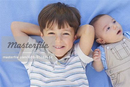 Portrait of Young Boy with Baby Brother