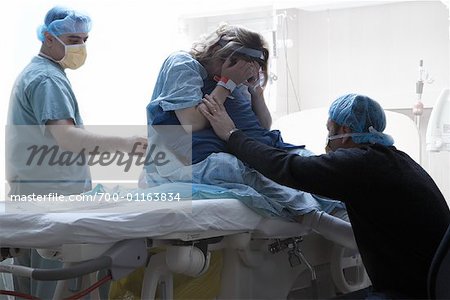 Femme enceinte à l'hôpital