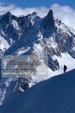 Montagne alpiniste, Grand Jorass, Alpes, Chamonix, France