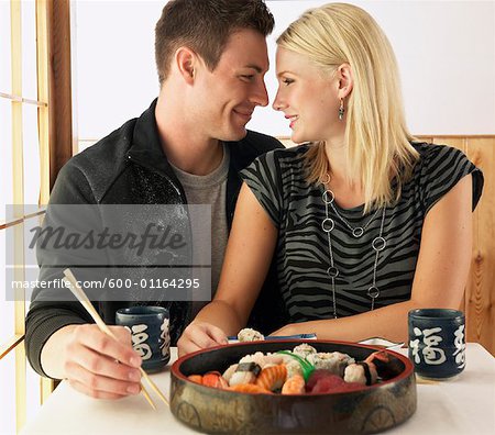 Couple in Japanese Restaurant