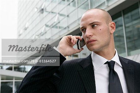 Businessman Talking on Cell Phone