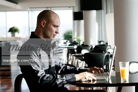 Businessman With Laptop Computer