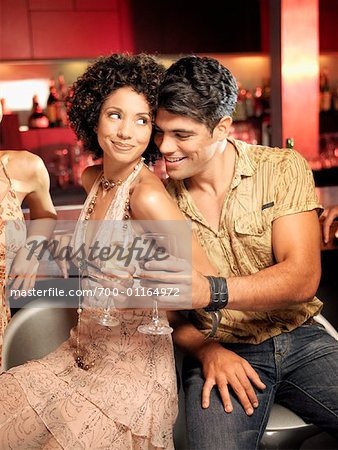 Portrait of Couple at Night Club