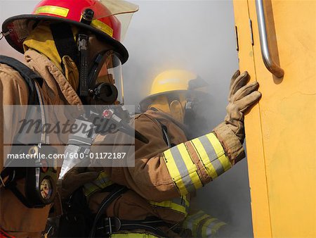 Firefighters Entering Building