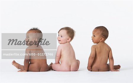 Row of Naked Babies