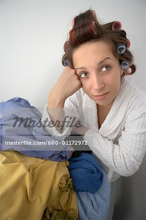 Woman with Laundry
