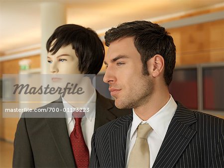 Businessman and Mannequin