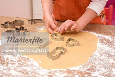 Child Making Christmas Cookies