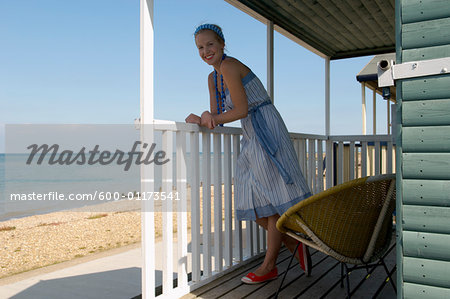 Portrait of Woman at Beach House