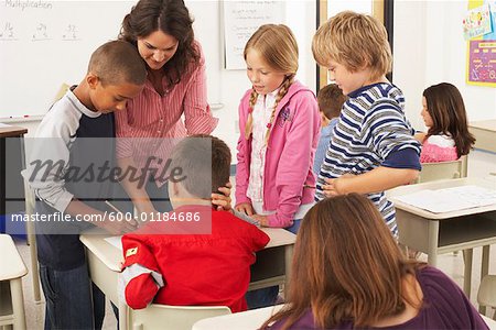 Students and Teacher in Classroom