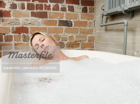 Woman in Bubble Bath