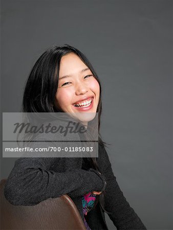 Portrait de femme riant